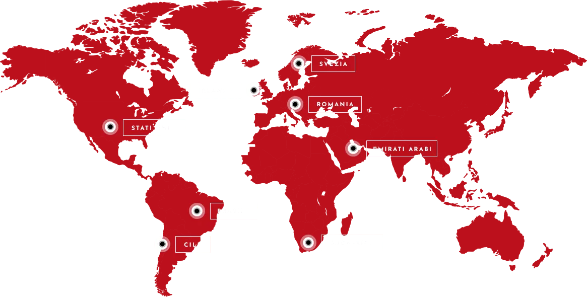 Mappa delle spedizioni dei kit Drago Ribaltabili nel mondo